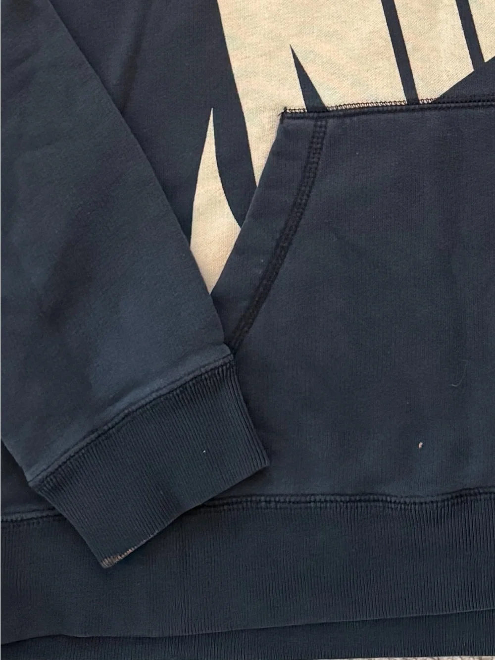 Women’s Nike Black Hoodie with Large Tan Logo Size M